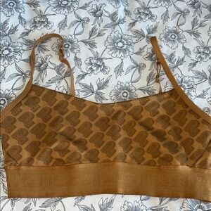 VS PINK logo gold Bralette